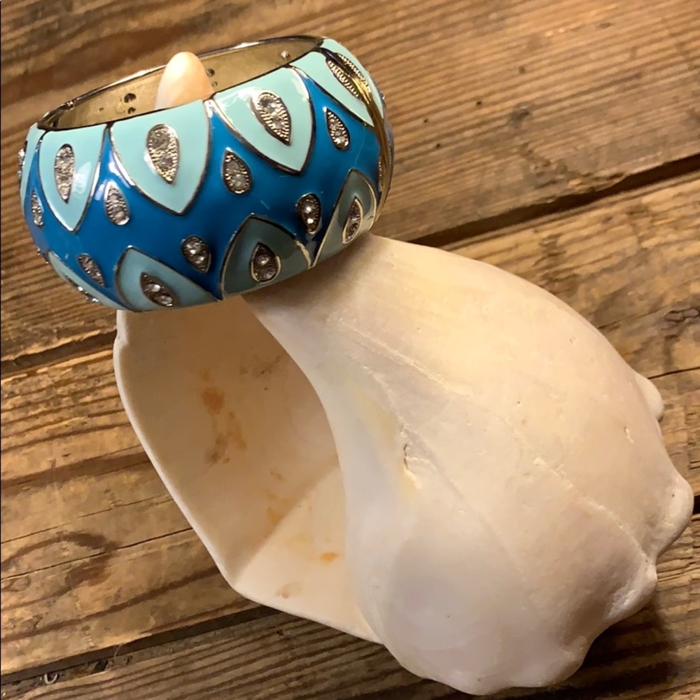 Silver and turquoise cuff